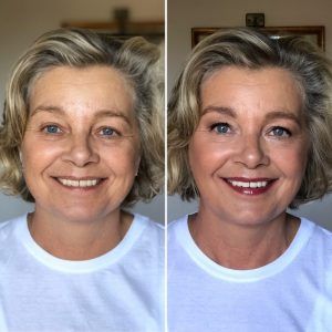 Maquillaje antes y después Betty