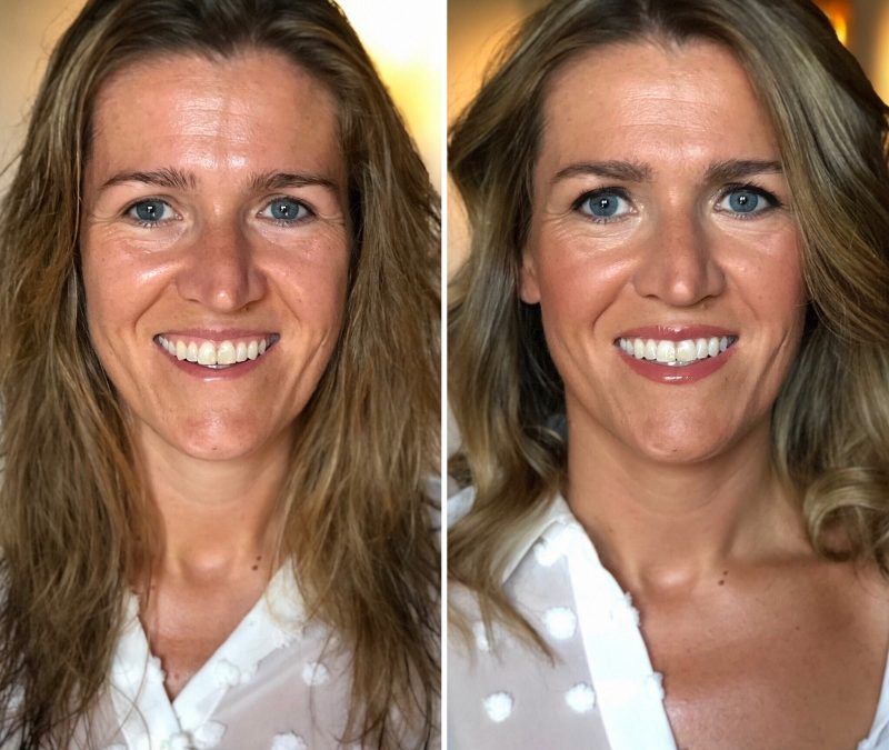 Maquillaje antes y después Cristina