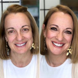 Maquillaje antes y después a Pilar