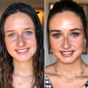 MAquillaje Antes y después a Cristina
