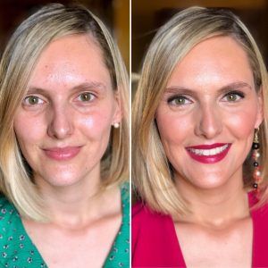Maquillaje antes y después Lola